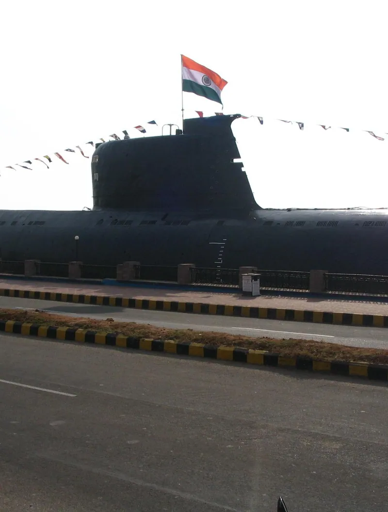 INS Kursura submarine preserved at the museum on RK Beach